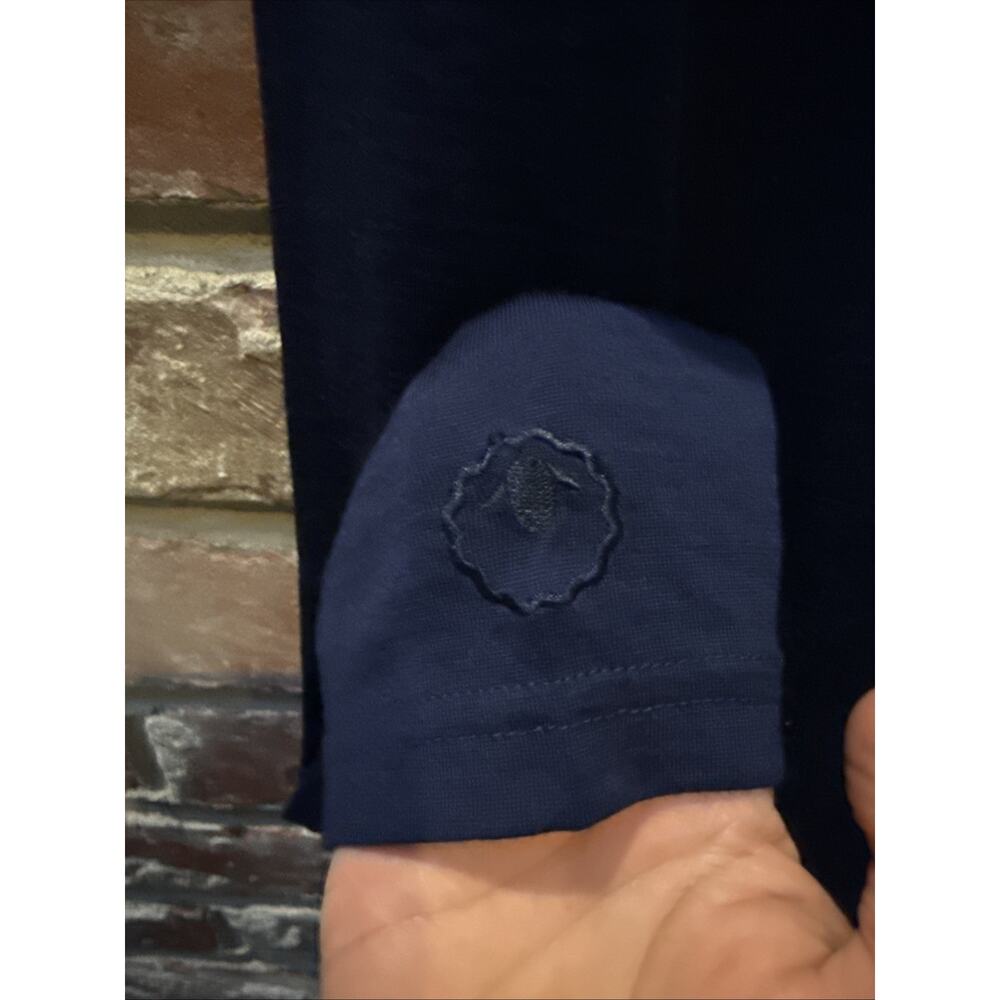 Isobaa Men’s Merino 200 Wool‎ Long Sleeve Polo Large Navy W/ Buttons Pullover - Picture 7 of 9